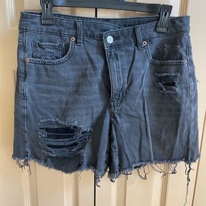 American Eagle Outfitters Gray Jean Shorts Frayed Hem